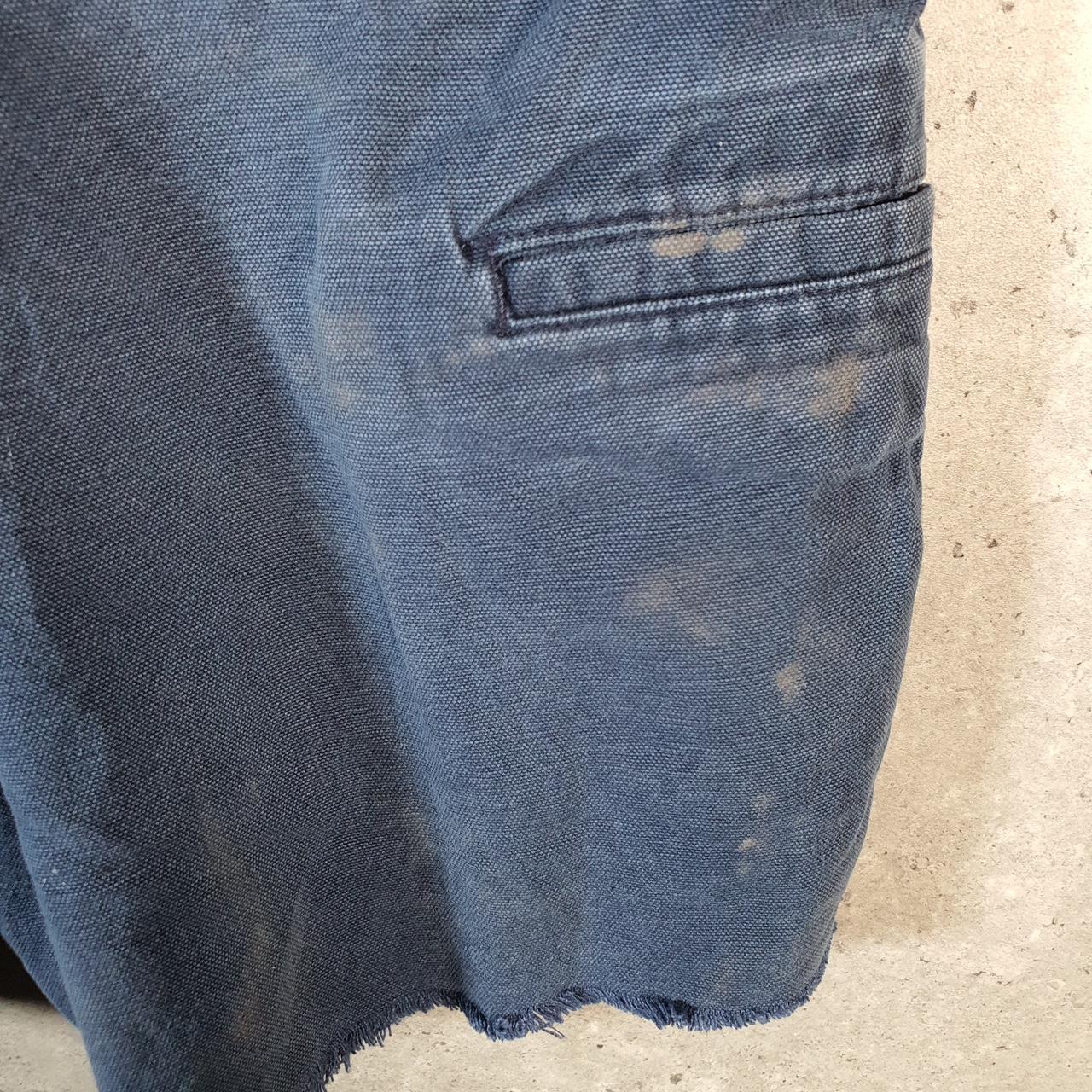 Vintage Carhartt Baggy Carpenter Shorts Jorts Cargo Men’s W38 Navy Blue Relaxed Fit Workwear Big Fish Vintage