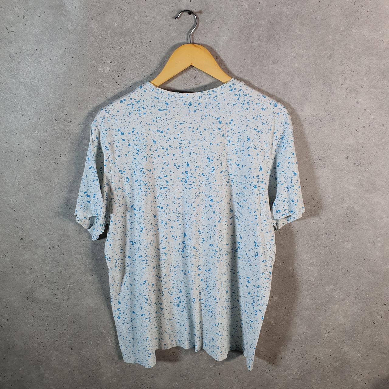 Vintage Nike Spellout Club T Shirt Men’s Large Blue Logo Swoosh Loose Fit Athletic