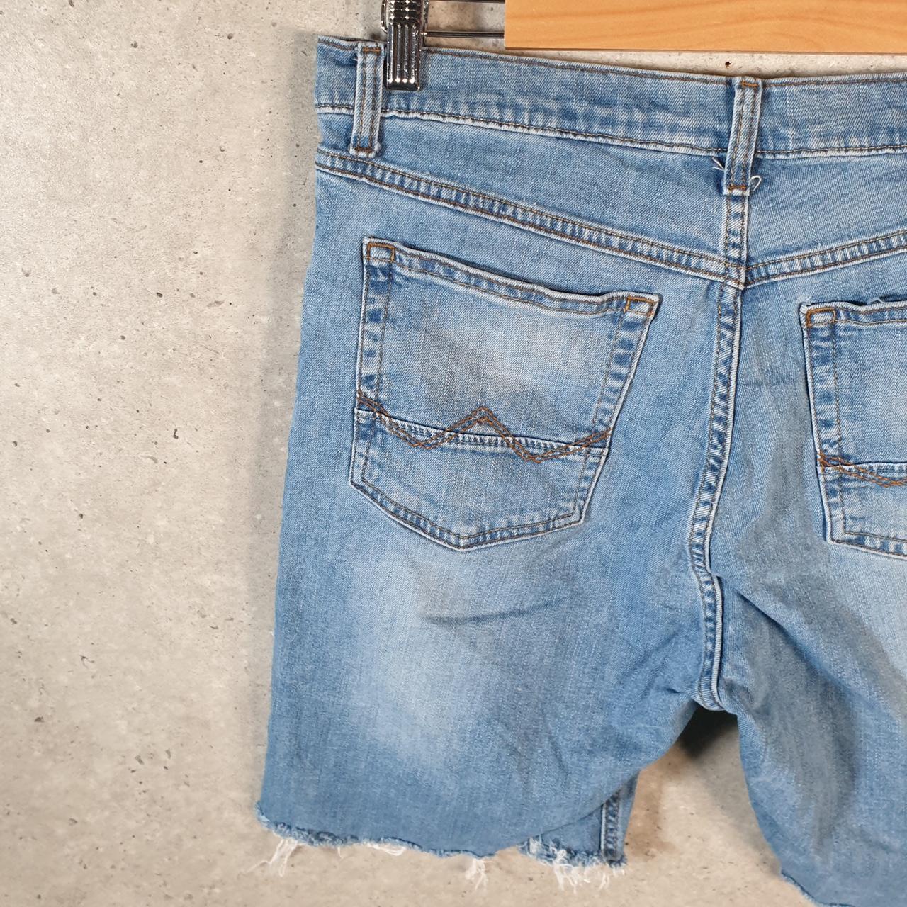 Vintage Wrangler Denim Shorts Jorts Cargo Men’s W32 Blue Baggy Cotton