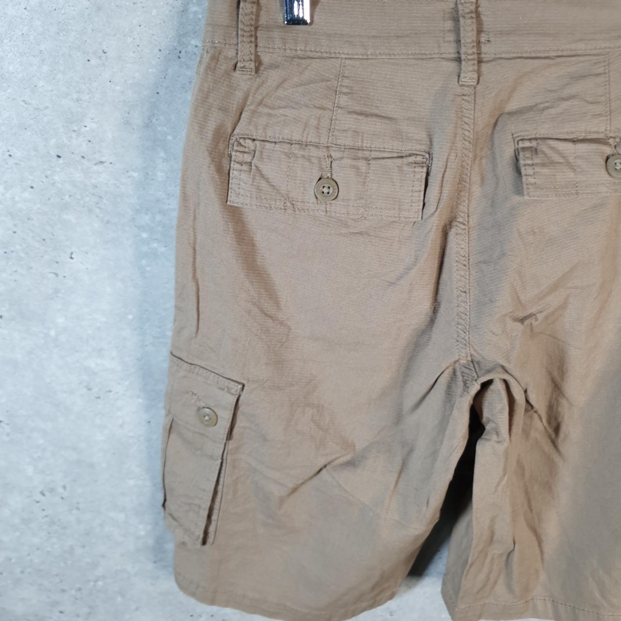 Vintage Lee Chino Shorts Jorts Cargo Mens W29 Brown Baggy Cotton