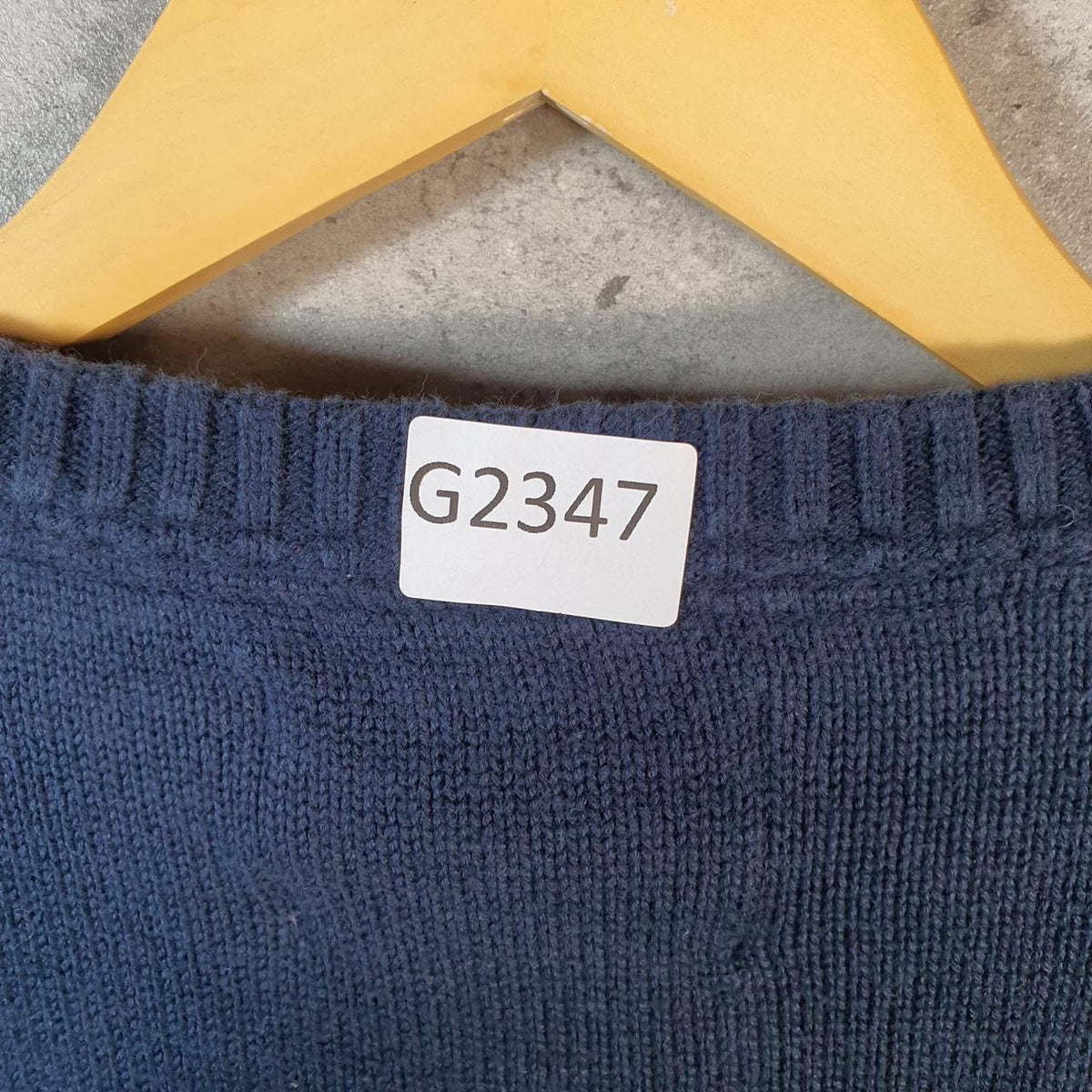 Vintage Eddie Bauer Knit Sweater Men’s Large Navy Blue Y2K Pullover