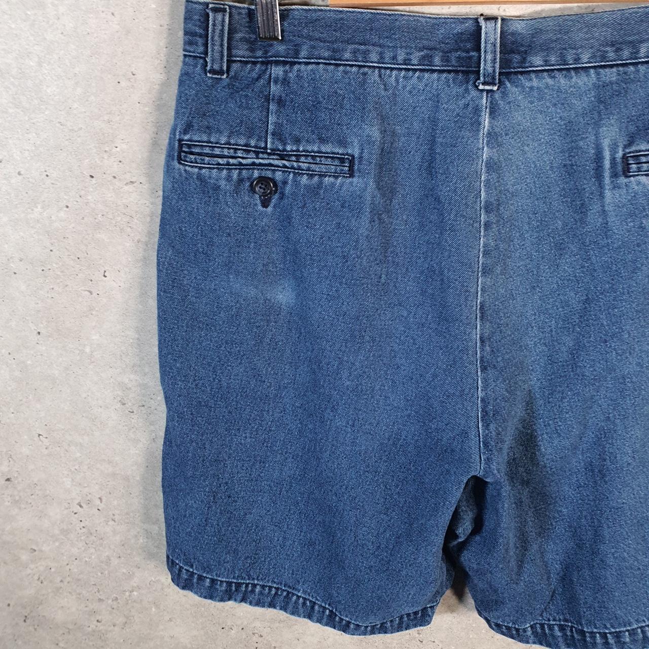 Vintage Dockers Denim Shorts Jorts Cargo Men’s W36 Blue Baggy Cotton