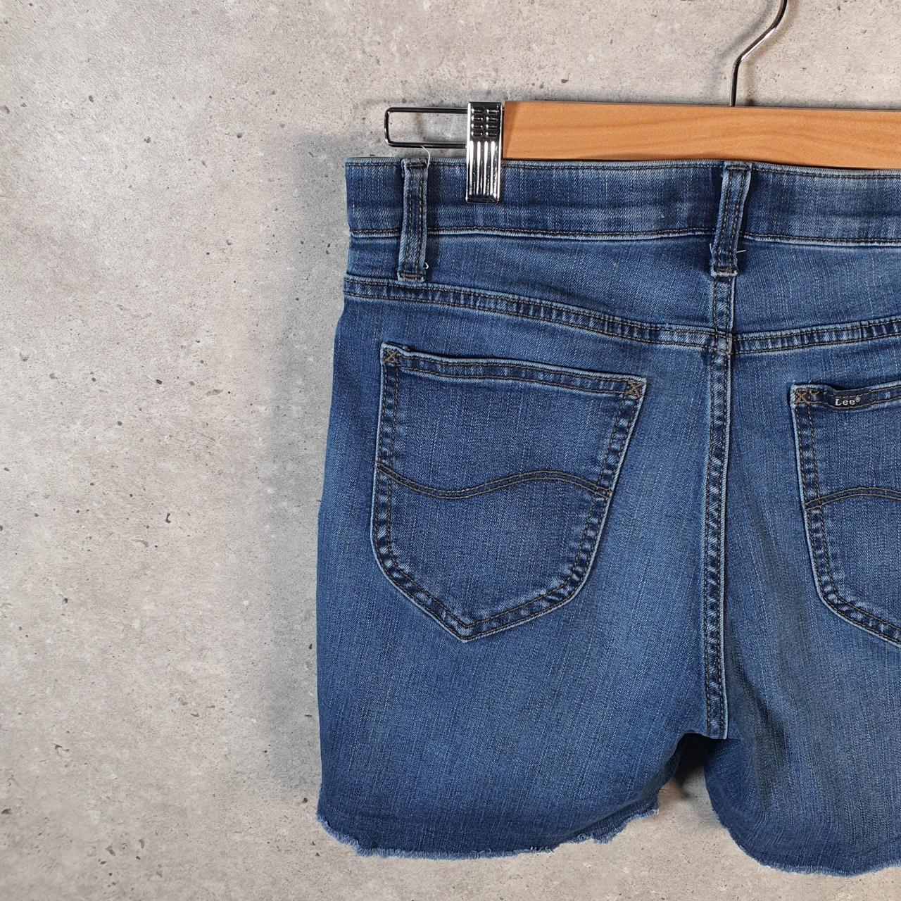 Vintage Lee Baggy Shorts Jorts Cargo Womens W30 Blue Denim Relaxed Cargo