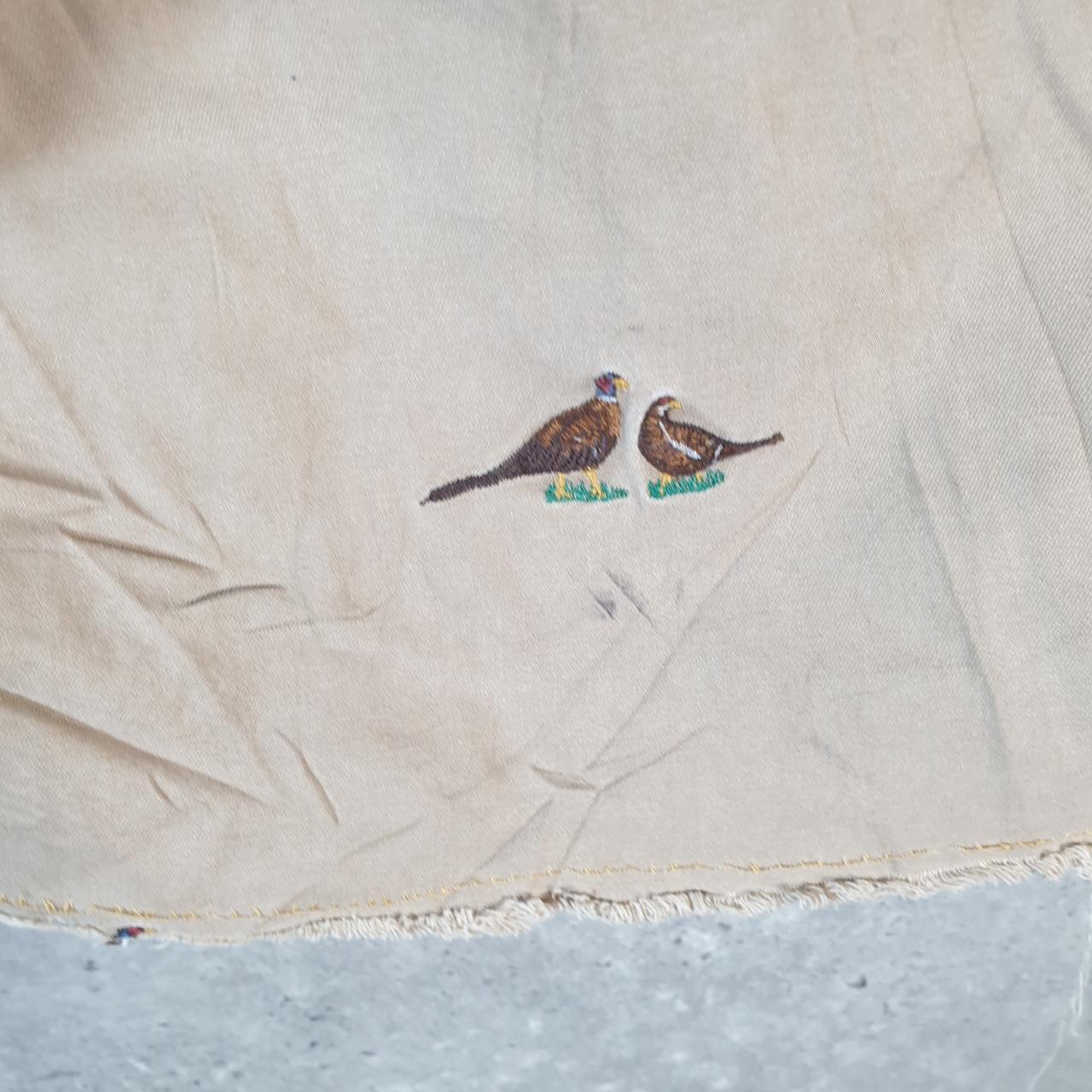 Vintage Ralph Lauren Polo Embroidered Pheasants Shorts Jorts Chino Cargo Men’s W36 Brown