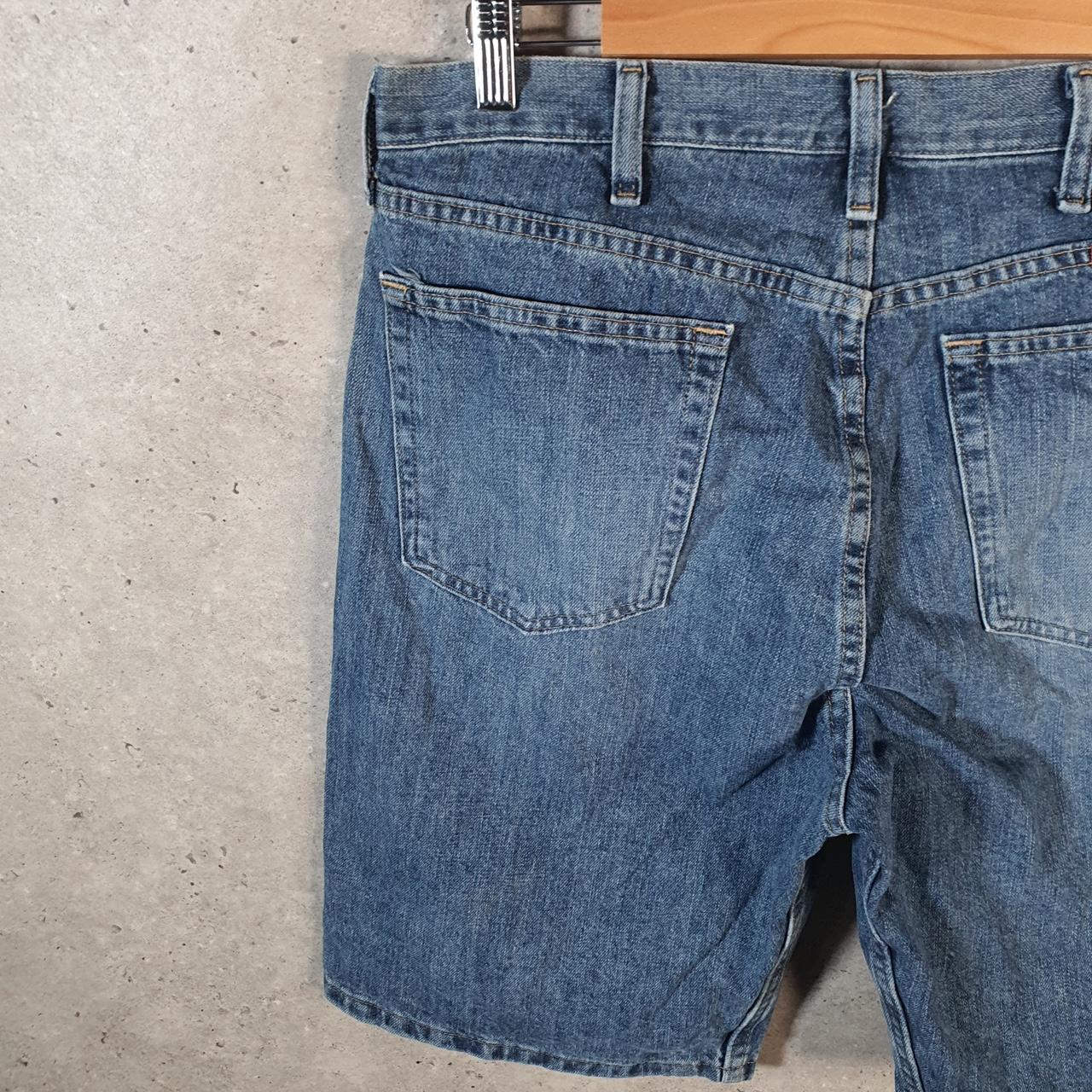 Vintage Wrangler Denim Shorts Jorts Cargo Men’s W34 Blue Baggy Cotton