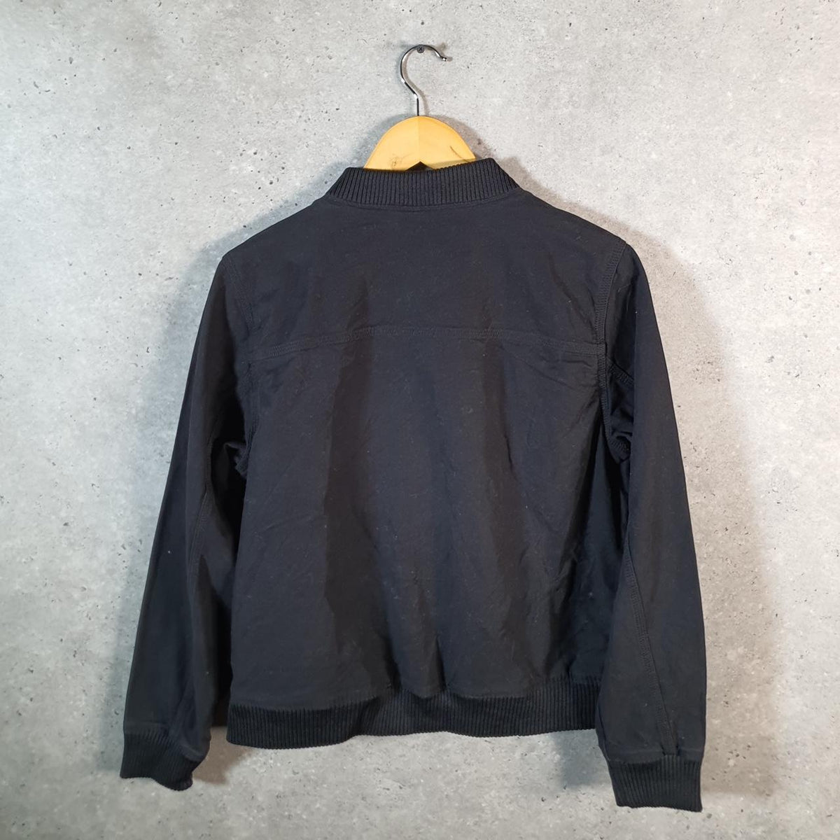 Vintage Carhartt Bomber Rugged Flex Jacket Womens Large Black Workwear Canvas USA G2106