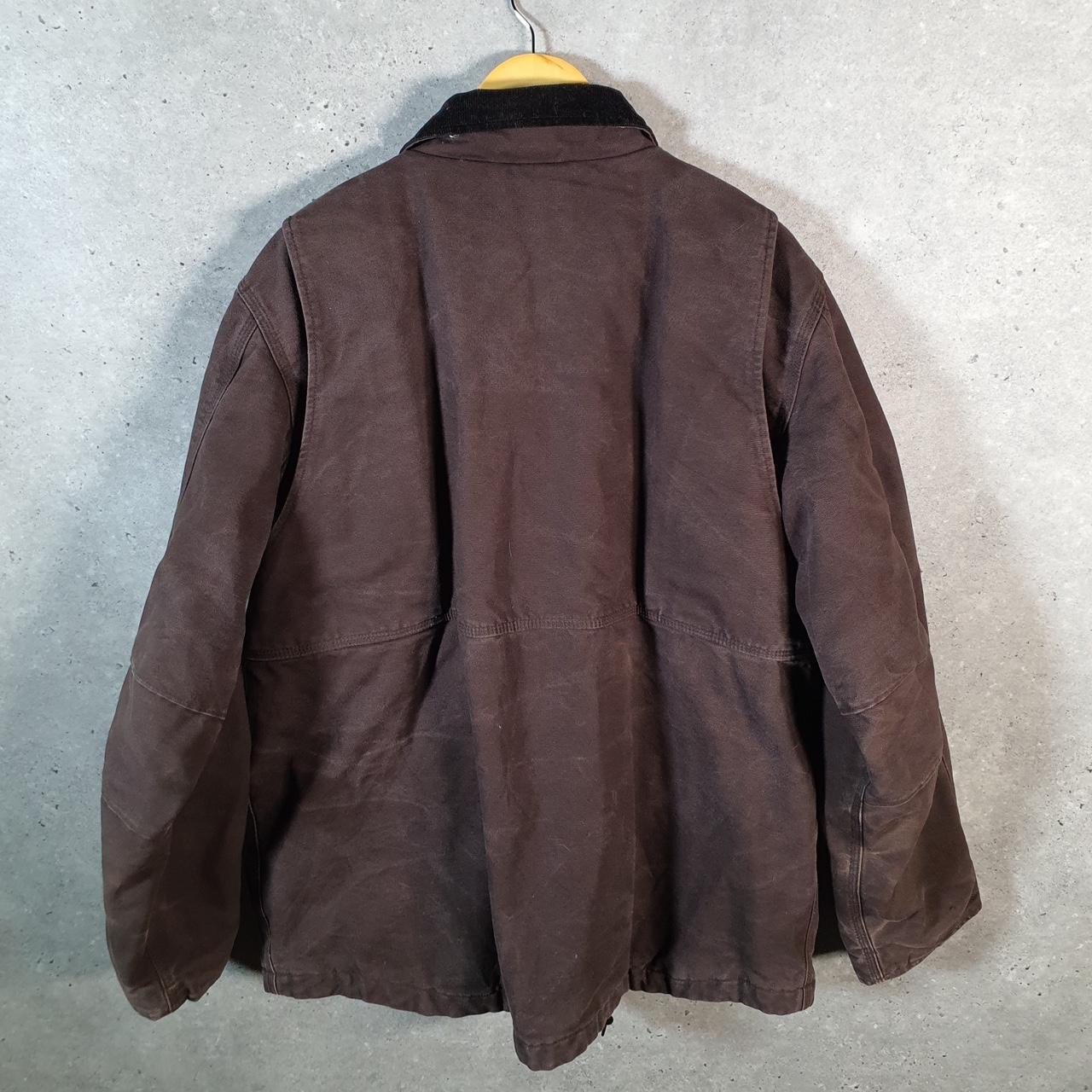 Vintage Carhartt Full Swing Relaxed Fit Washed Duck Insulated Jacket Men’s Large Brown Canvas USA G2121